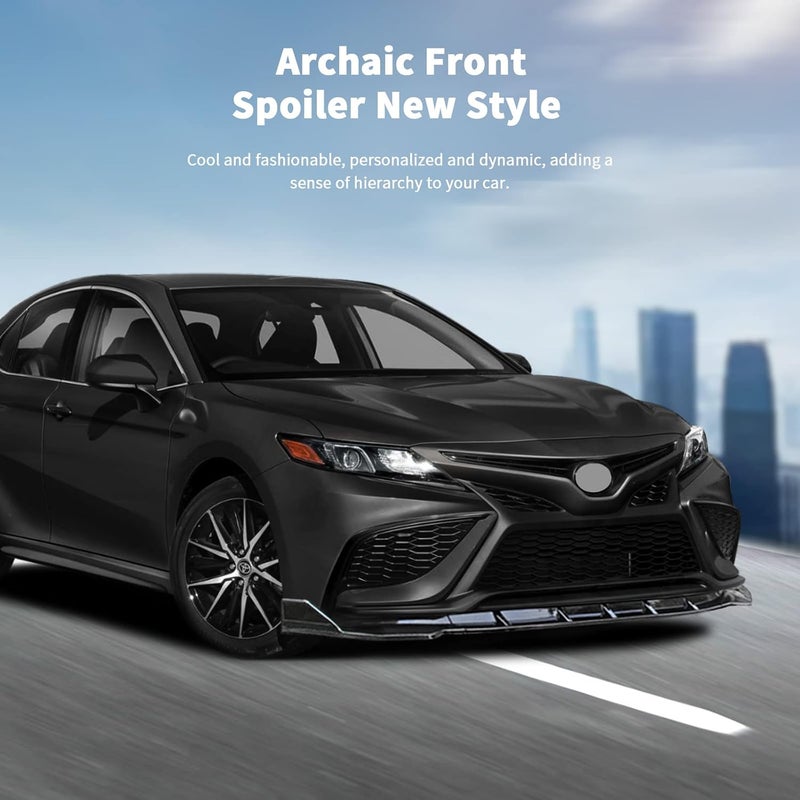 Archaic Front Bumper Lip Spoiler Compatible for 2021 2022 2023 Toyota Camry Sport [SE,XSE,Hybrid SE,Hybrid XSE,TRD,SE Nightshade], Splitter Under Chin Spoiler Body Kit Camry Accessories - Image 2